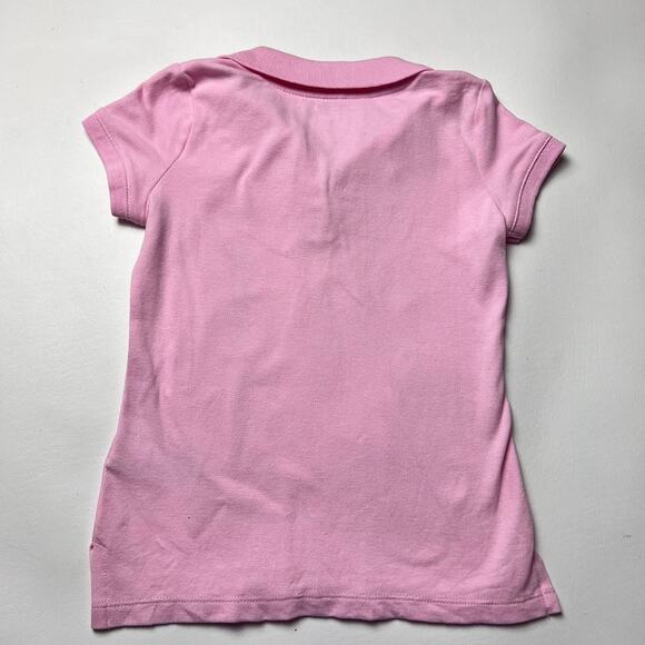 Old Navy Girl's Pink Short Sleeve Button Front Polo Tee Sz XS 4-5 - Picture 2 of 8
